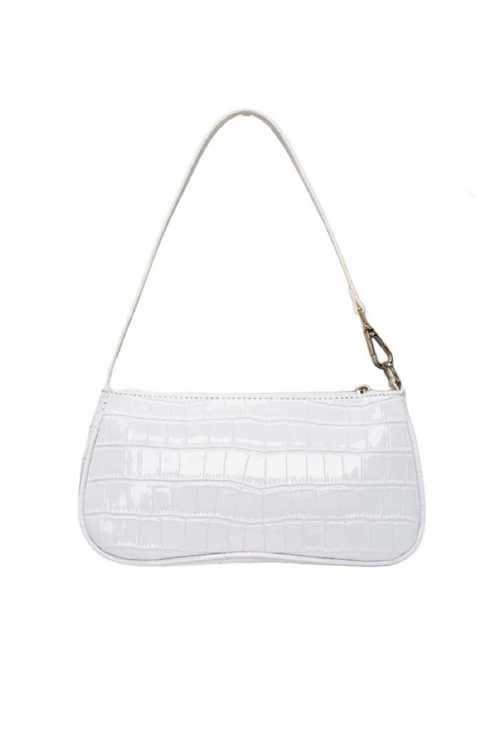 Candy Croc Leather Bag (White)