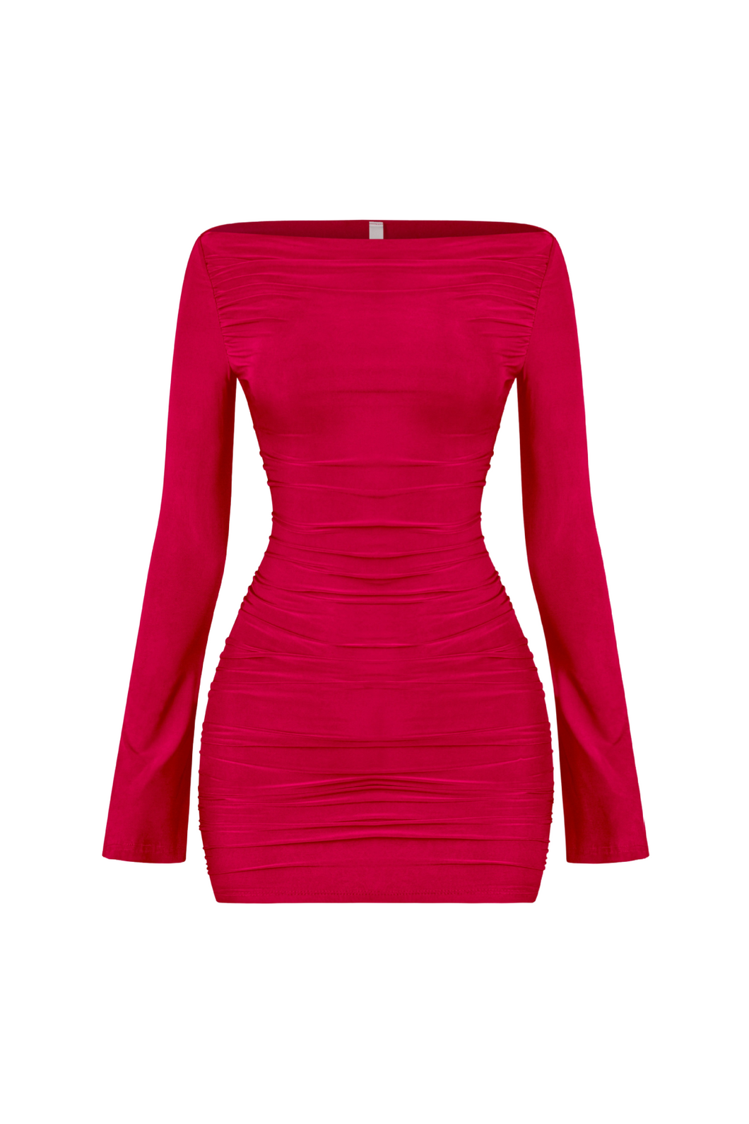 Ainsley Long Sleeve Mini Dress (Red)