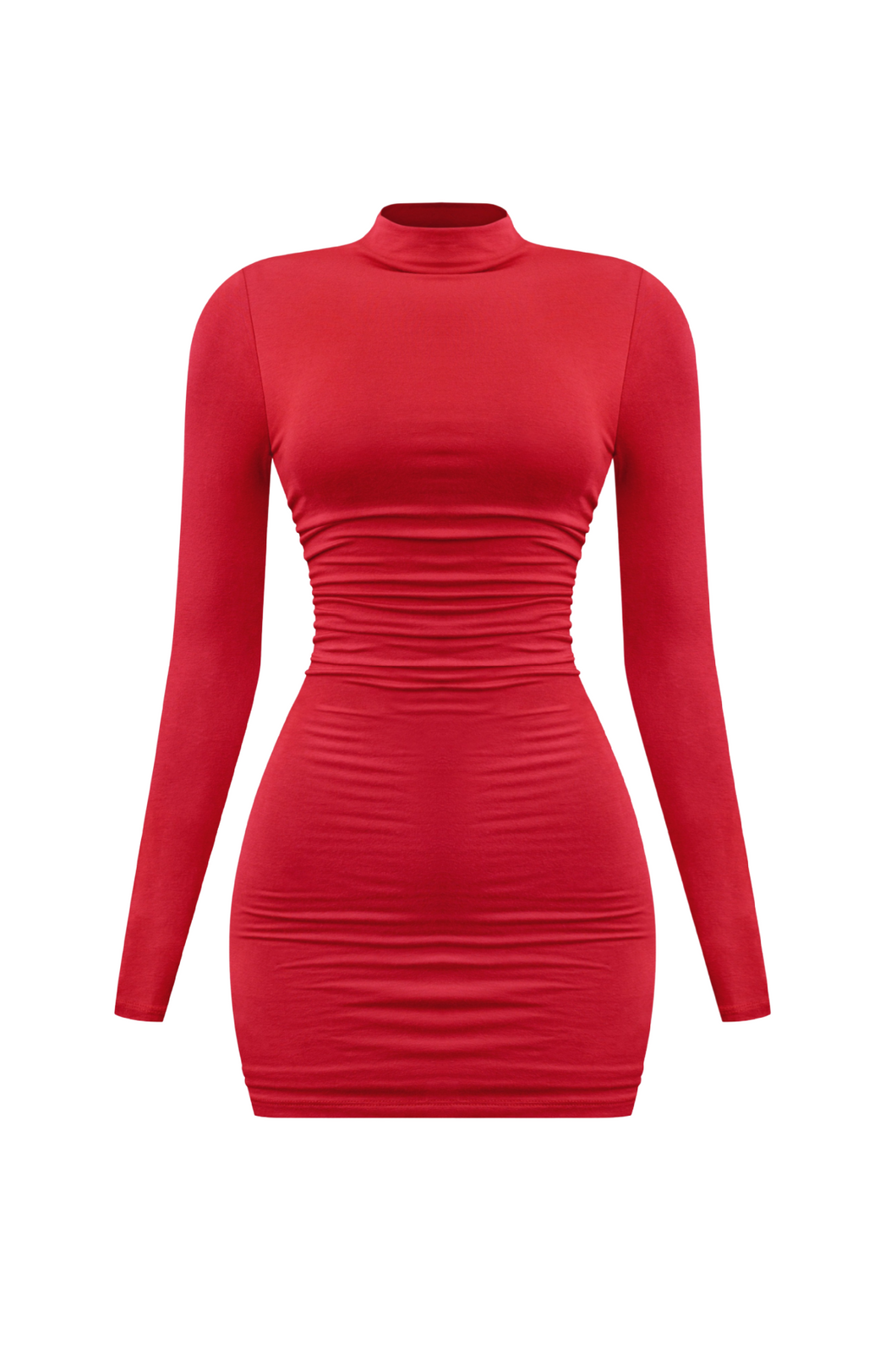 Jovina Long Sleeve Mini Dress (Red)