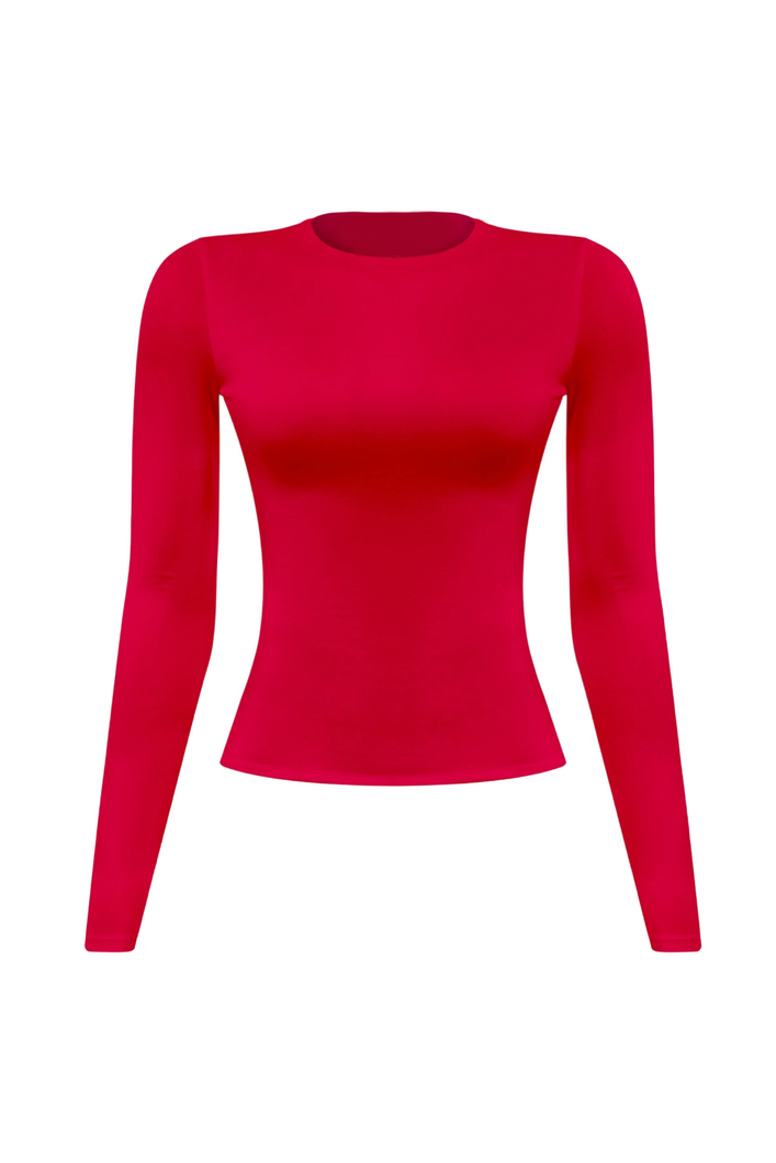 Cara Long Sleeve Top (Red)