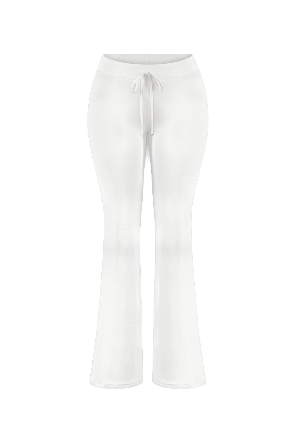 Cara Low Waist Flare Pants (White)