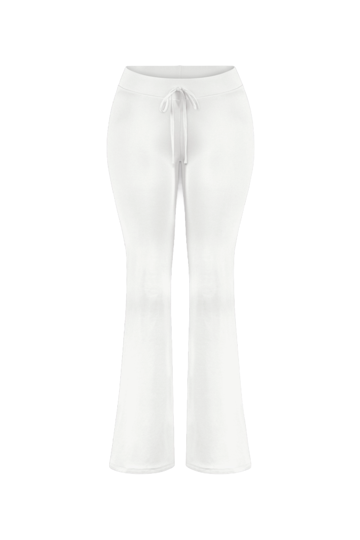 Cara Low Waist Flare Pants (White)