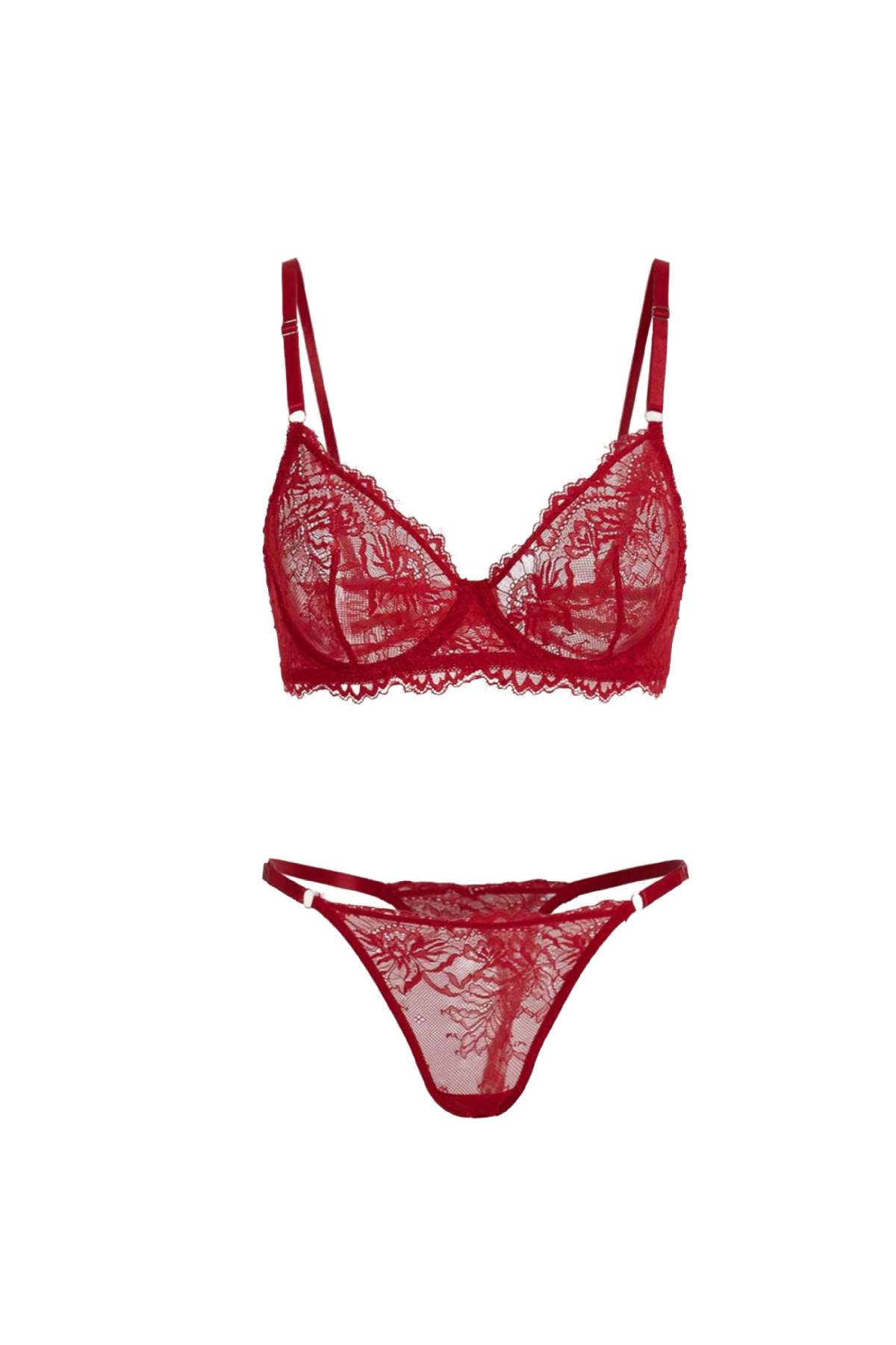 Corazon Lingerie Set (Red)