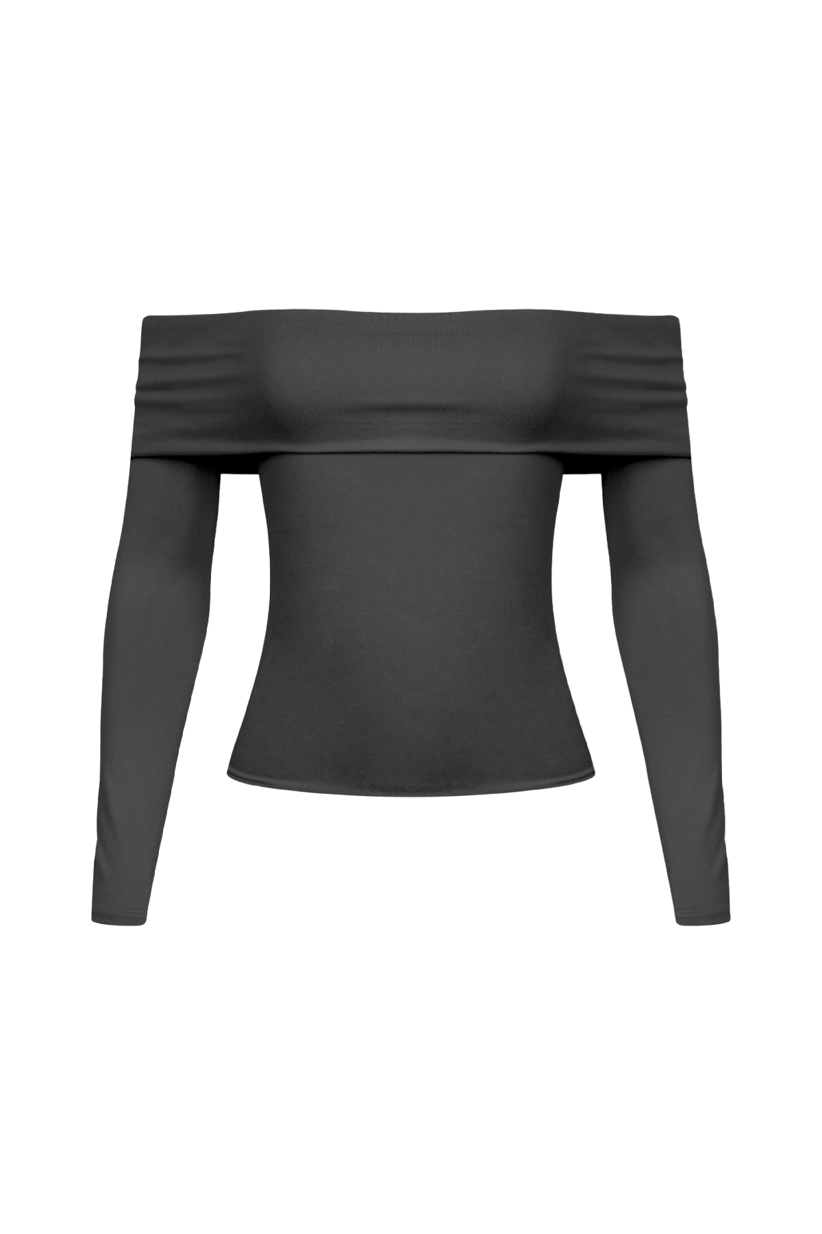 Zara Off Shoulder Long Sleeve Top (Black)