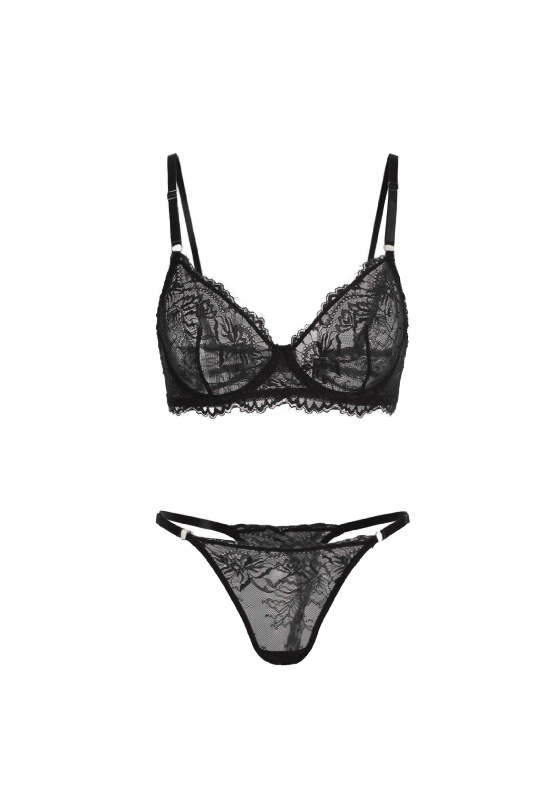 Corazon Lingerie Set (Black)