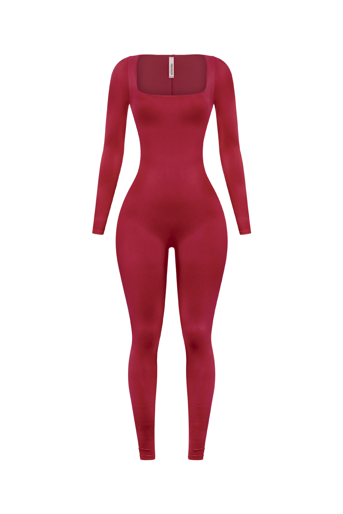 Alessia Long Sleeve Jumpsuit (Wine Red)
