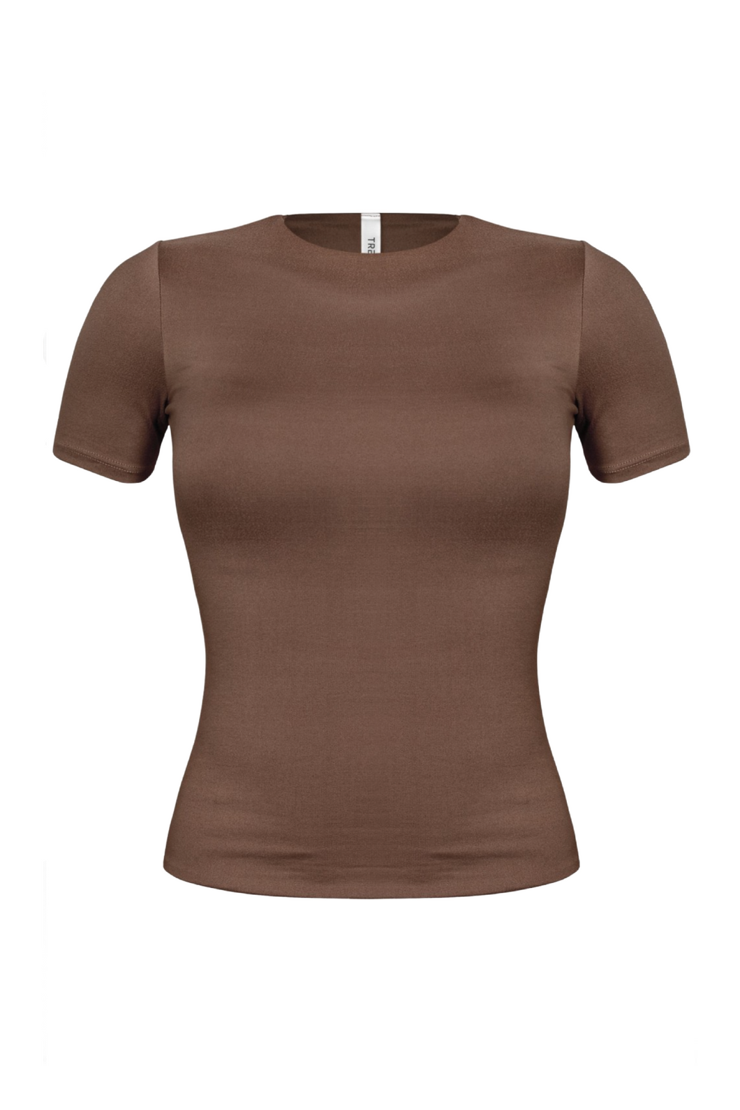 Shar Round Neck Basic Top (Chocolate Brown)