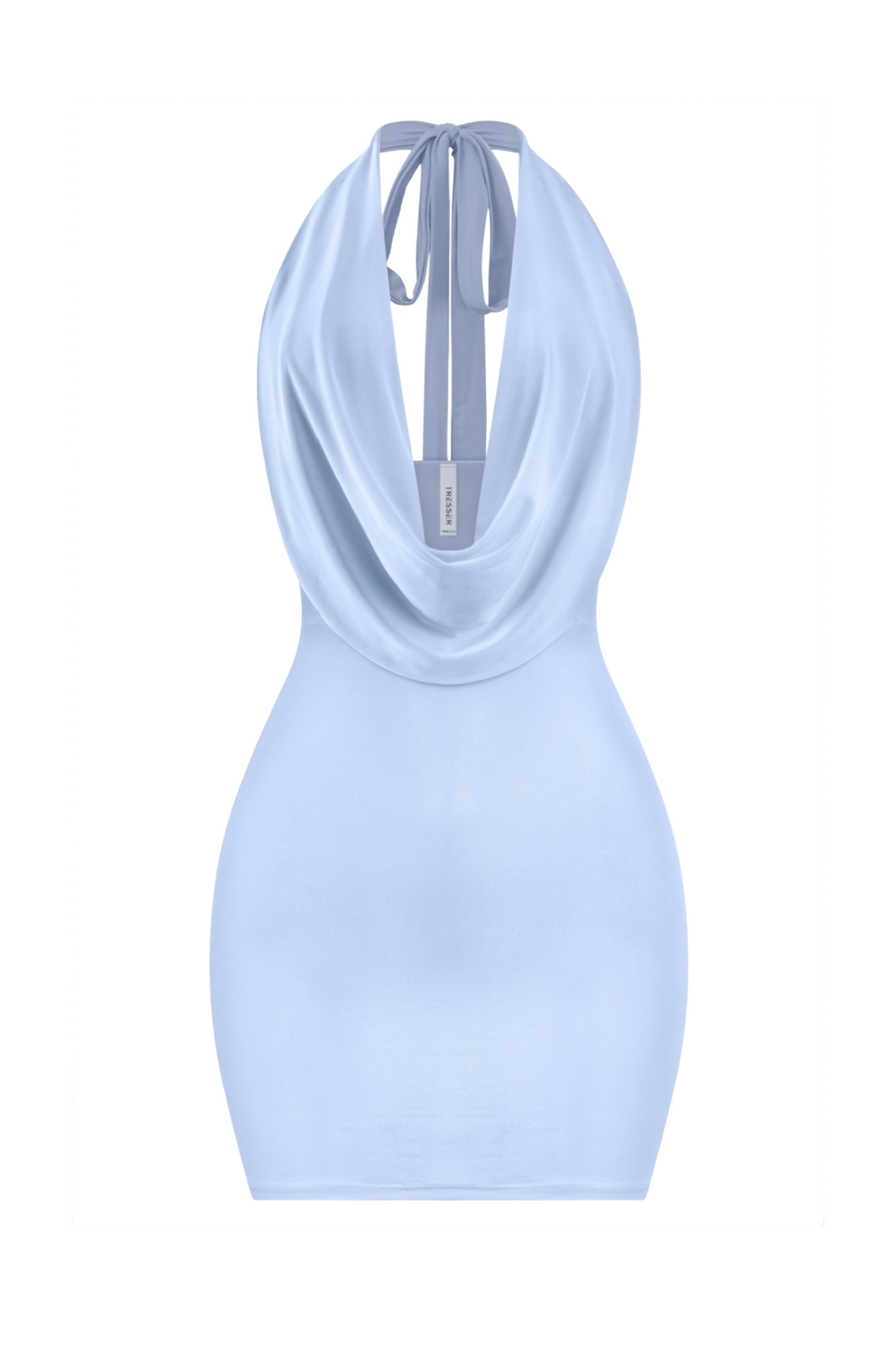 Gaia Halter Mini Dress (Baby Blue)