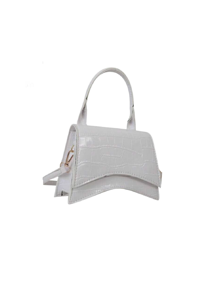 Eon Hourglass Croc Bag (White)
