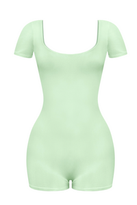 Easton Scoop Neck Romper (Sage Green)