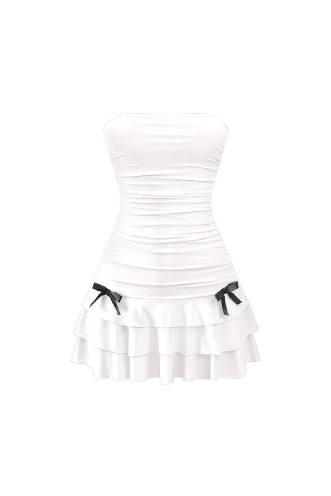 Fairies Mini Ruched Dress (Off White)