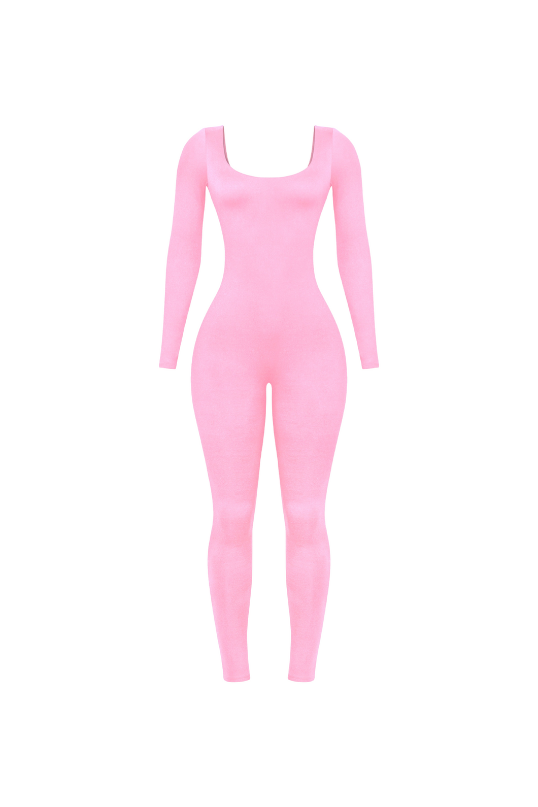 Yana Long SleeveScooped Neck Jumpsuit (Pink)