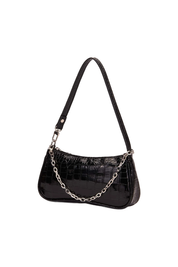 Upscale Croc Chain Bag (Black)