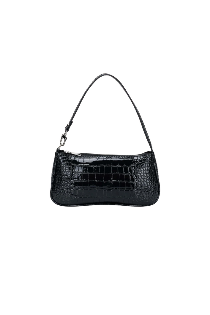 Ringer Croc Bag (Black)