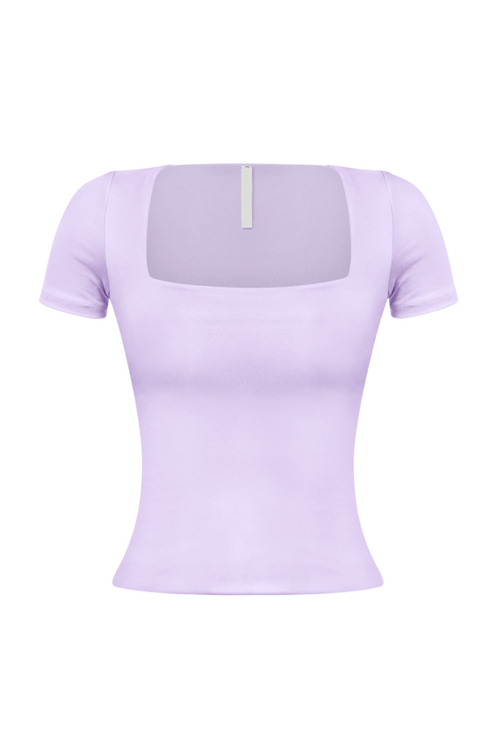 Kyra Short Sleeve Top (Lavender Purple)