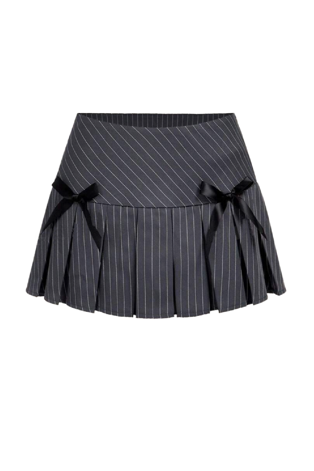 Lorena Pleated Mini Skirt (Blue Grey)