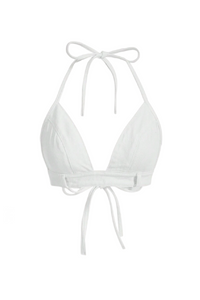 Wolf Backless Crop Top (White)