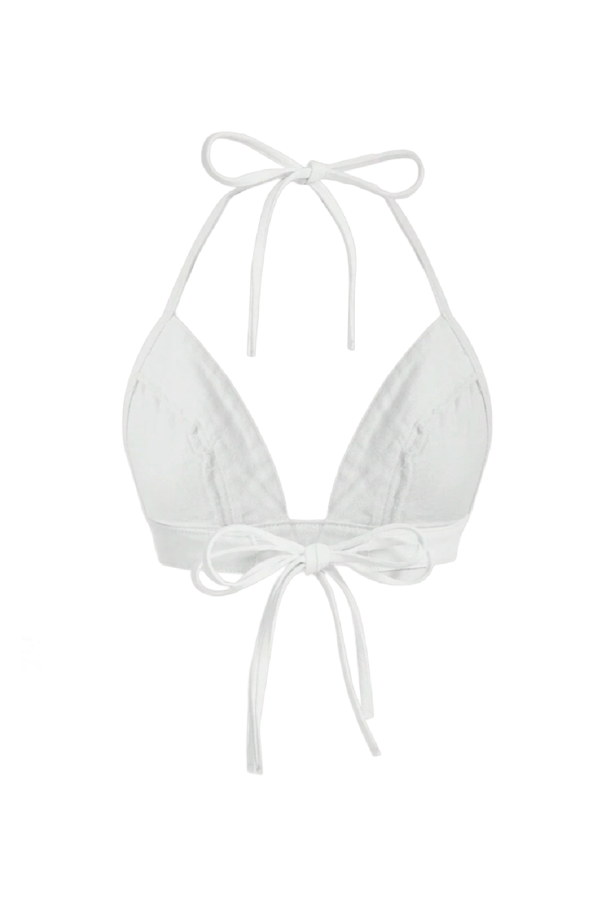 Wolf Backless Crop Top (White)