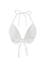 Load image into Gallery viewer, Wolf Backless Crop Top (White)