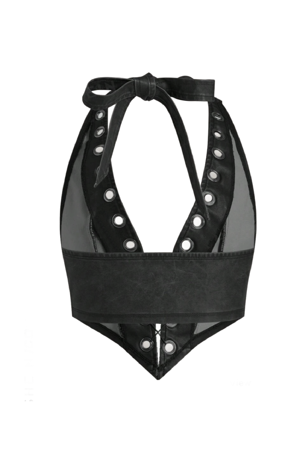 Kaiya Leather Halter Top (Back)