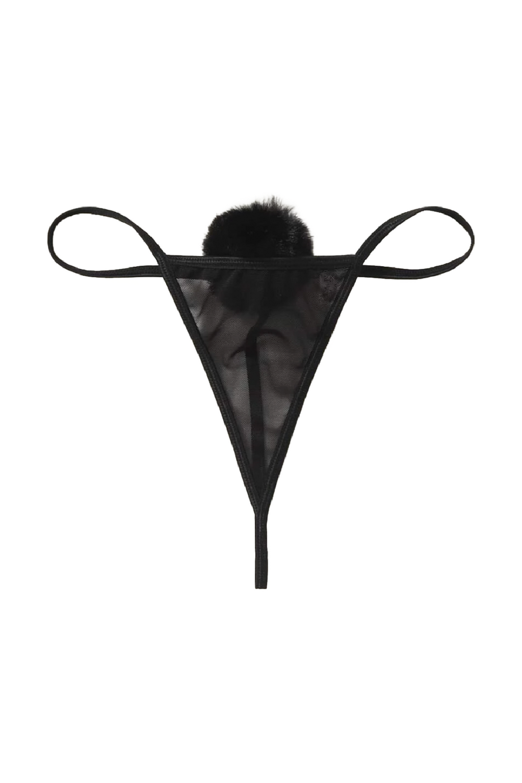 Pompom Thong (Black)