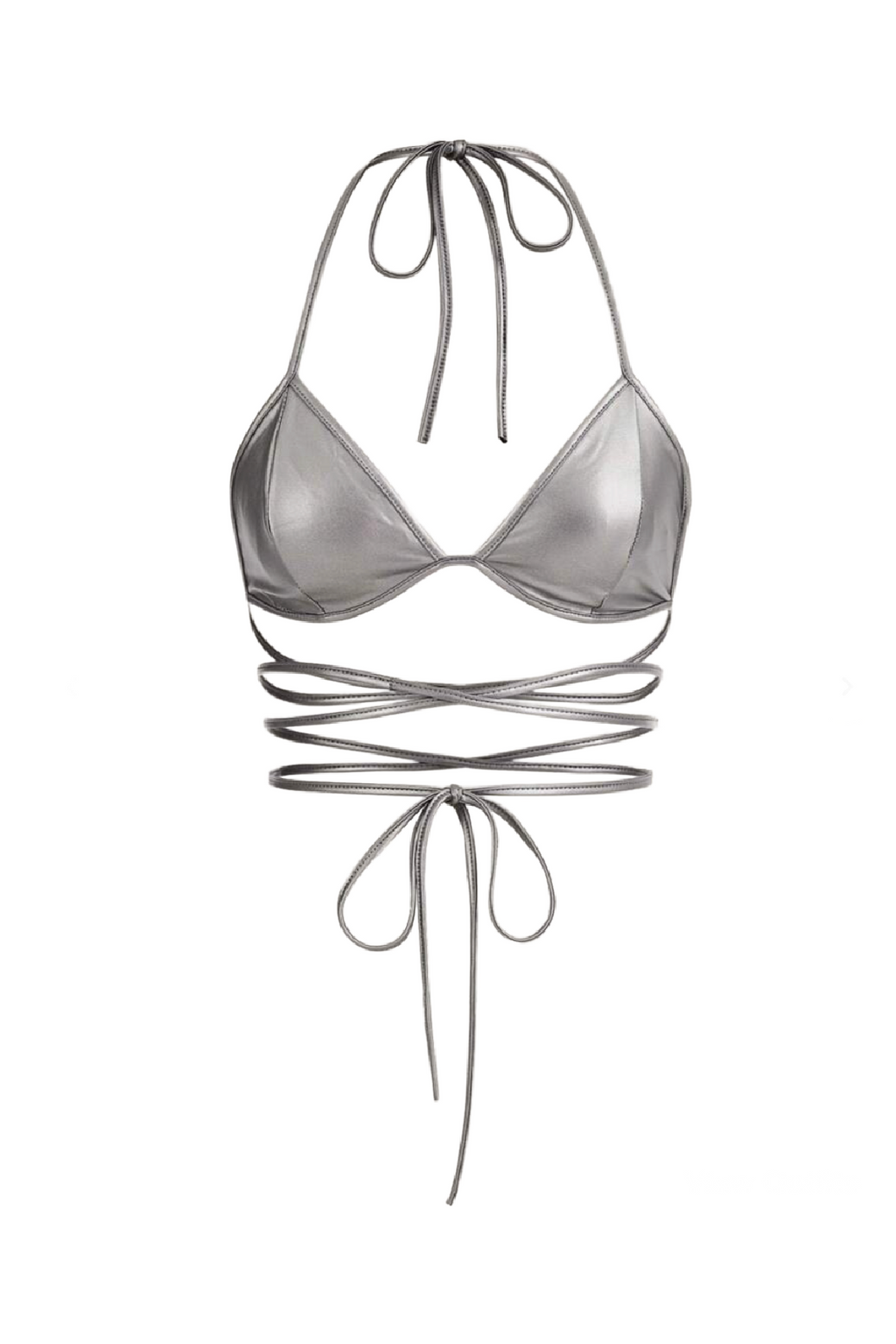Ren Backless Halter Top (Silver)