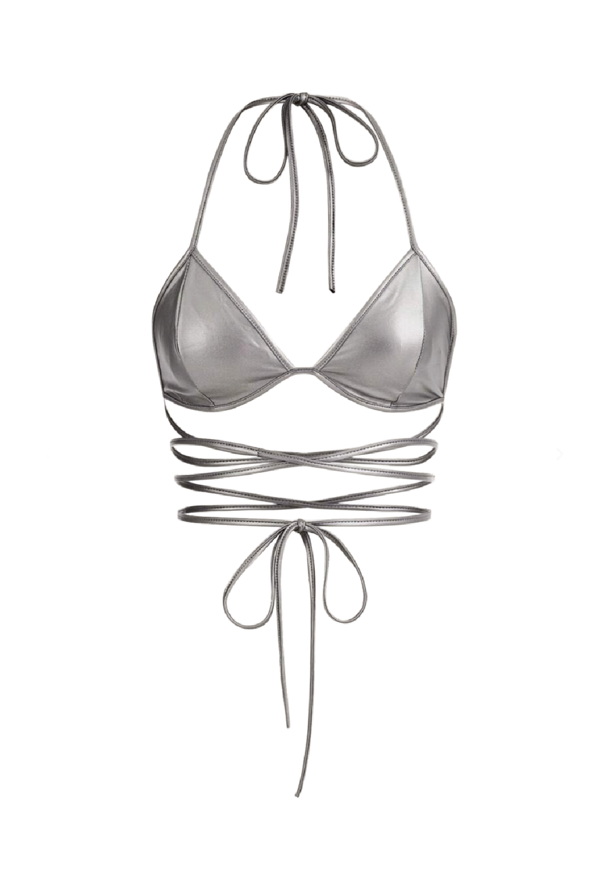 Ren Backless Halter Top (Silver)