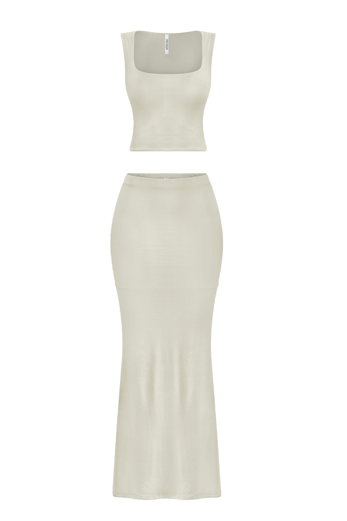 Selena Maxi Skirt Set (Stone Beige)