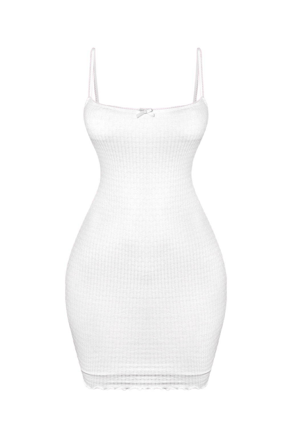 Maisie Ribbon Cami Mini Dress (White) #1935