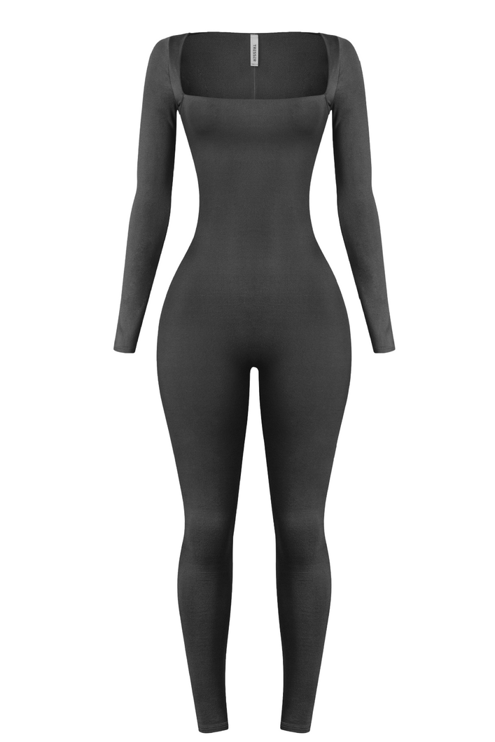 Elenna Long Sleeve Jumpsuit (Black)