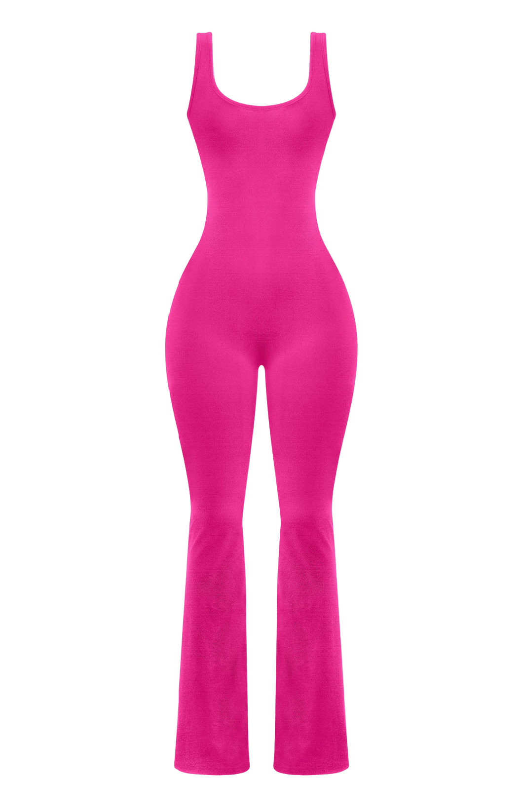 Nakiya Flared Jumpsuit (Fuchsia Pink)