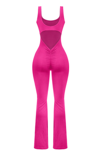 Nakiya Flared Jumpsuit (Fuchsia Pink)