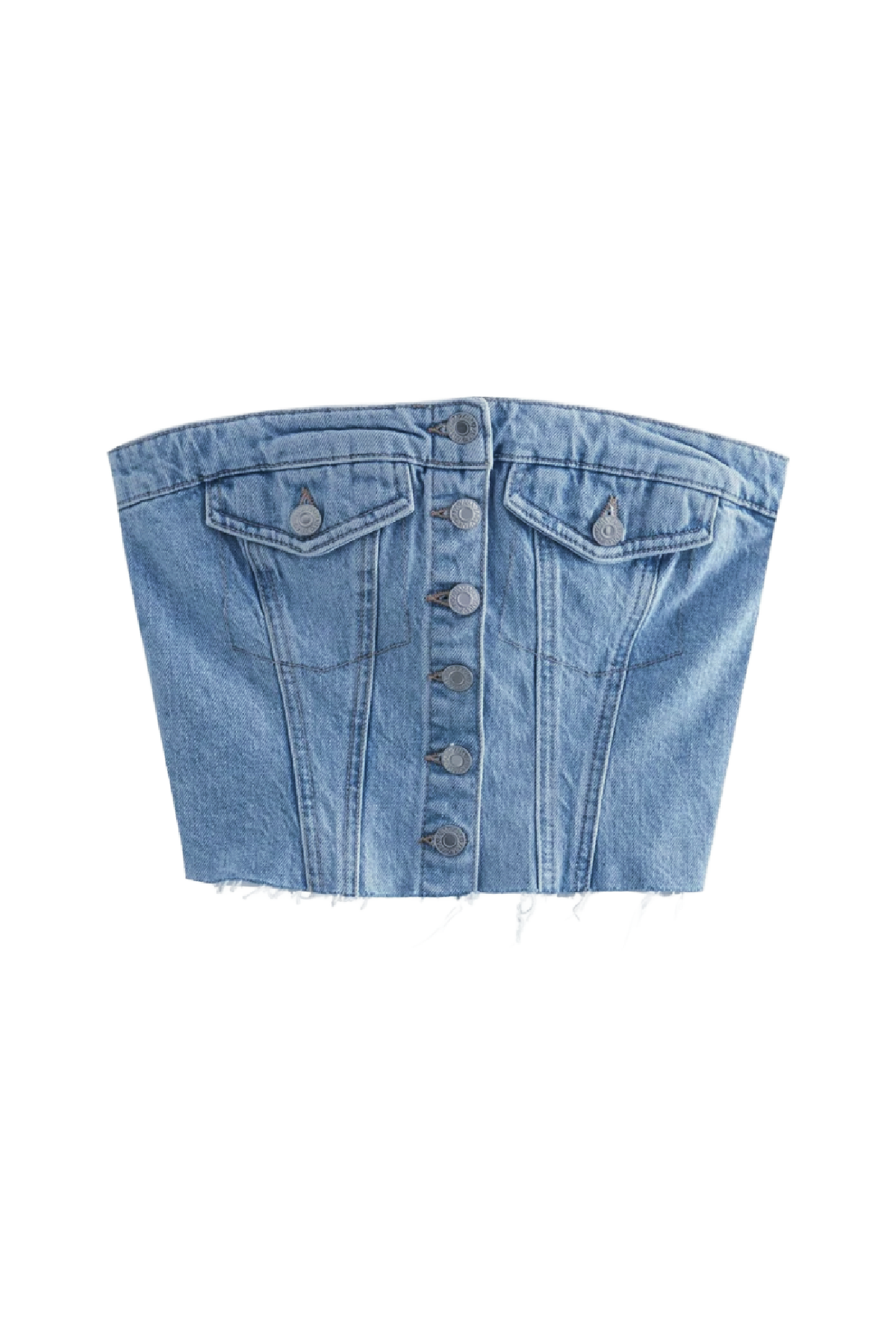 Billie Jean Crop Top (Blue Denim)