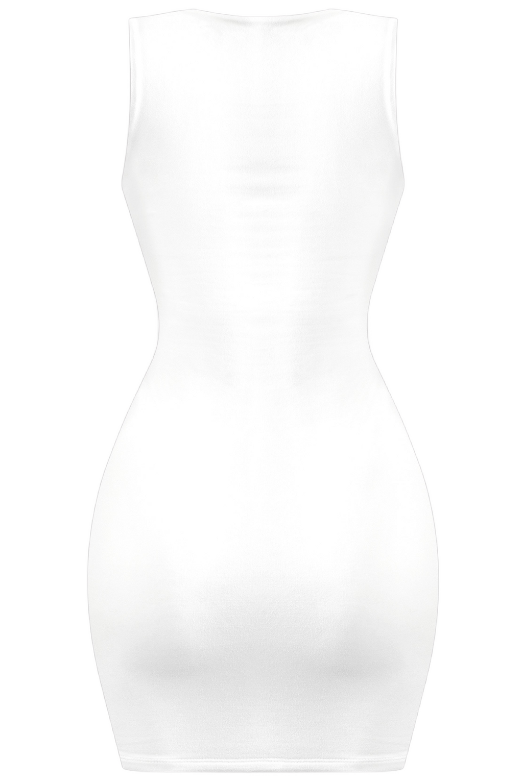 Leia Square Neck Mini Dress (White)