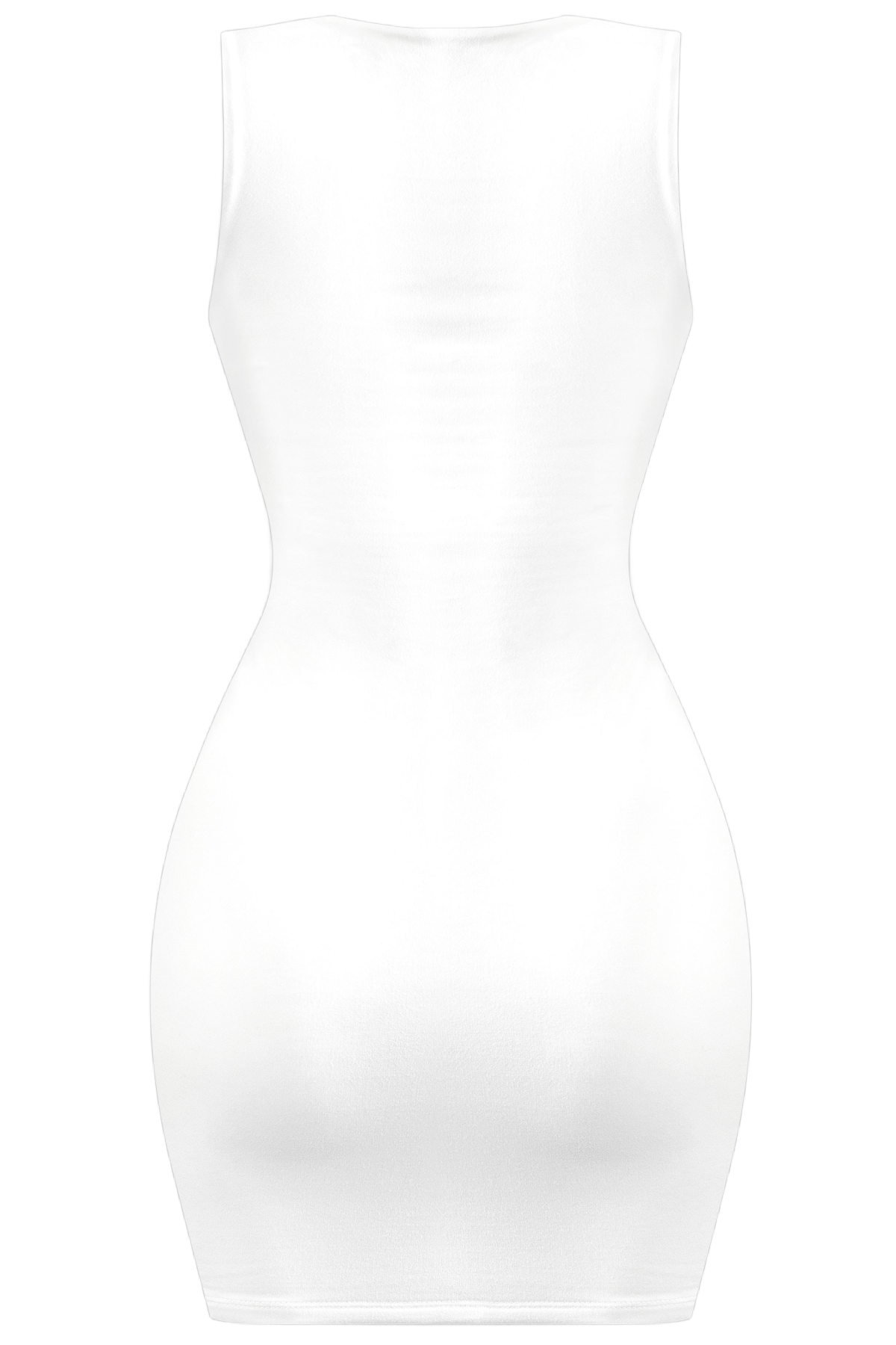 Leia Square Neck Mini Dress (White)
