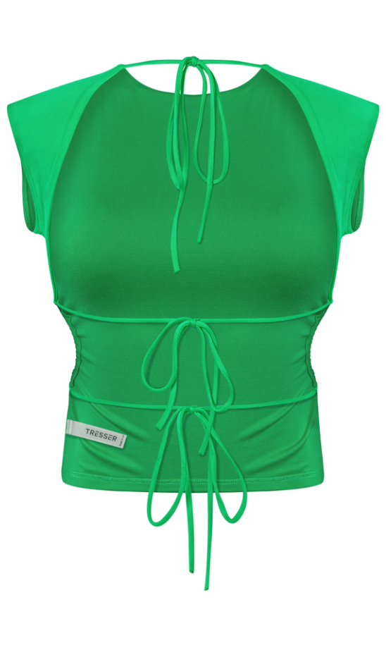 Lucy Open Back Top (Kelly Green)