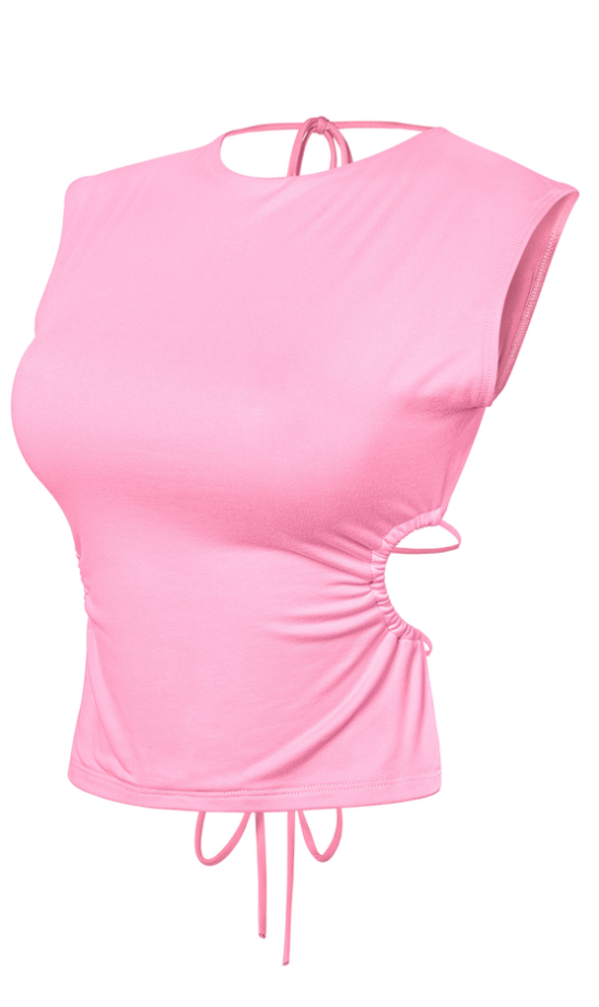 Lucy Open Back Top (Pink)