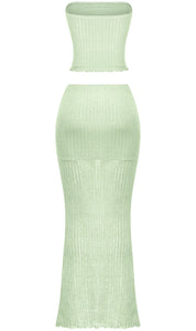 Parisa Maxi Skirt Set (Sage Green)