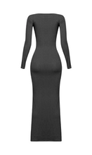 Load image into Gallery viewer, Kourtney L/S Ribbed Maxi Dress (Black)