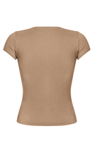 Load image into Gallery viewer, Cara Short Sleeve Top (Mocha)