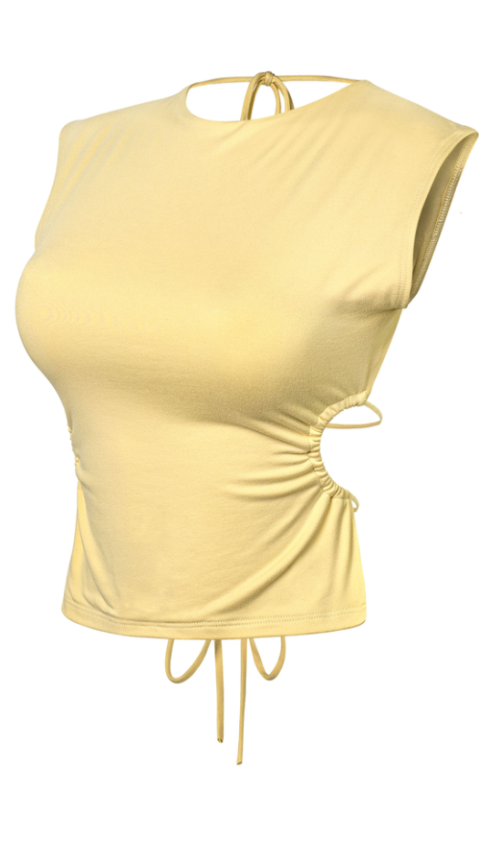 Lucy Open Back Top (Yellow)