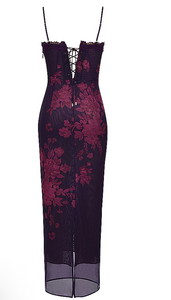 Paola Maxi Floral Dress (Purple)