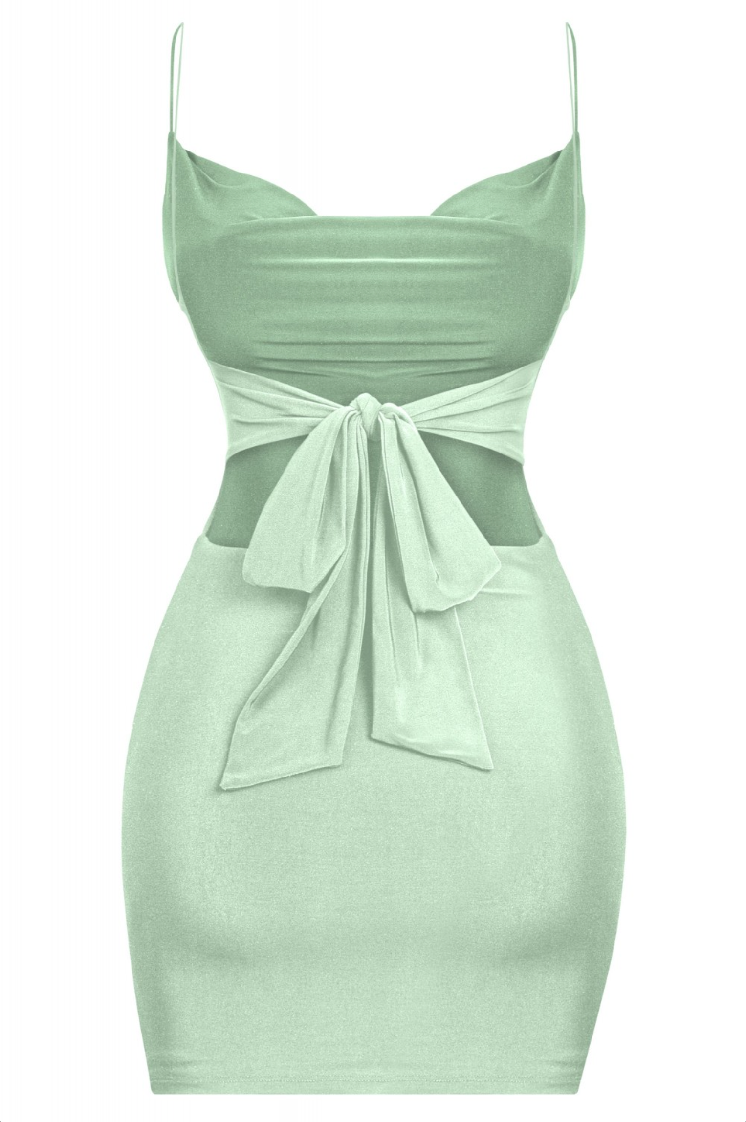 Veda Side Slit Dress (Sage Green)