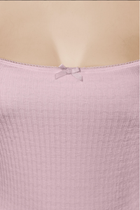 Maisie Ribbon Cami Mini Dress (Mauve Pink)