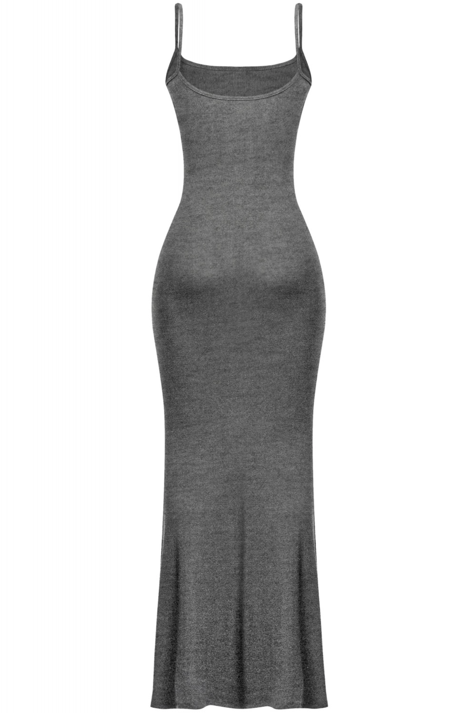 Meli Ribbed Maxi Dress (Black)