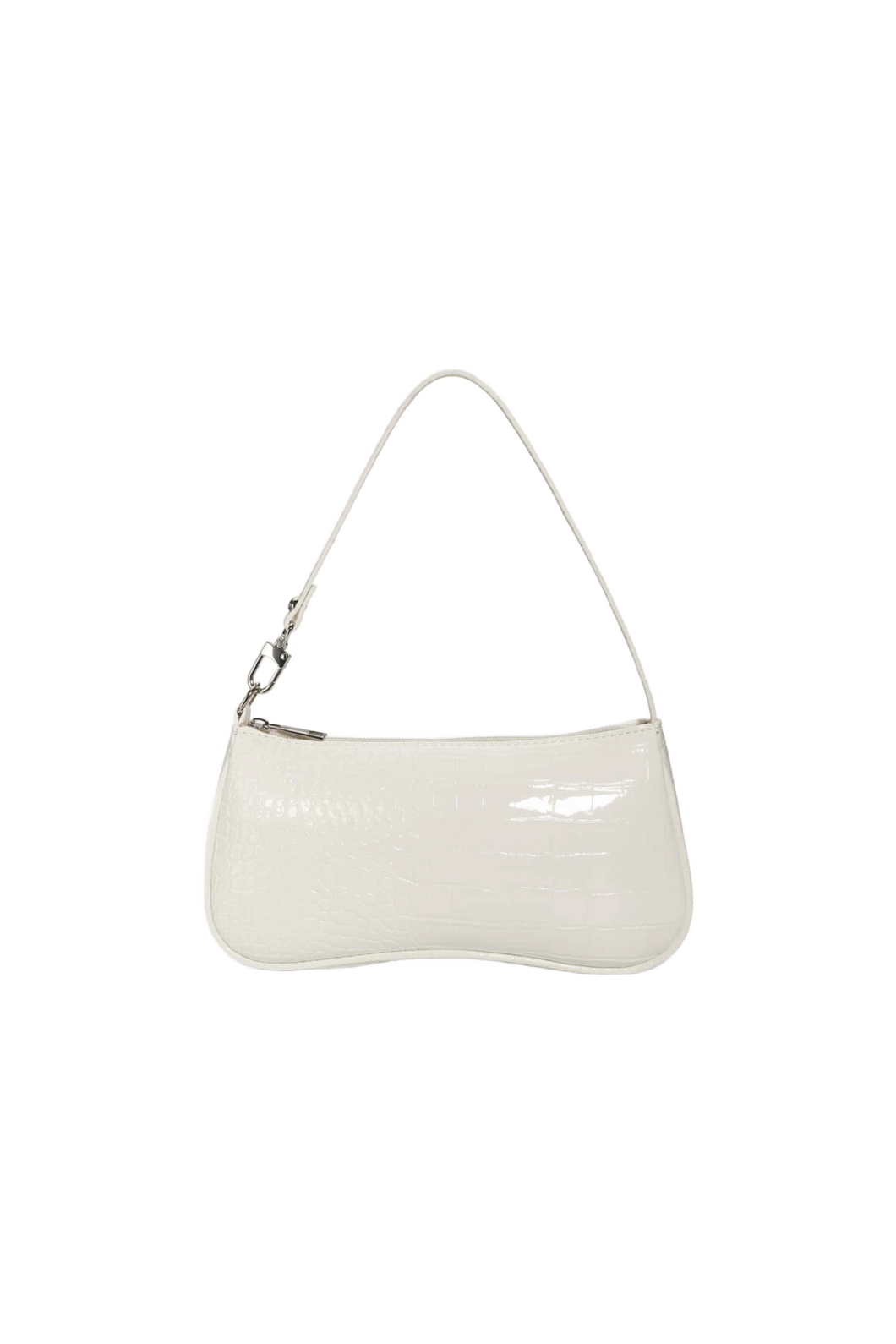 Nova Croc Shoulder Bag (White)