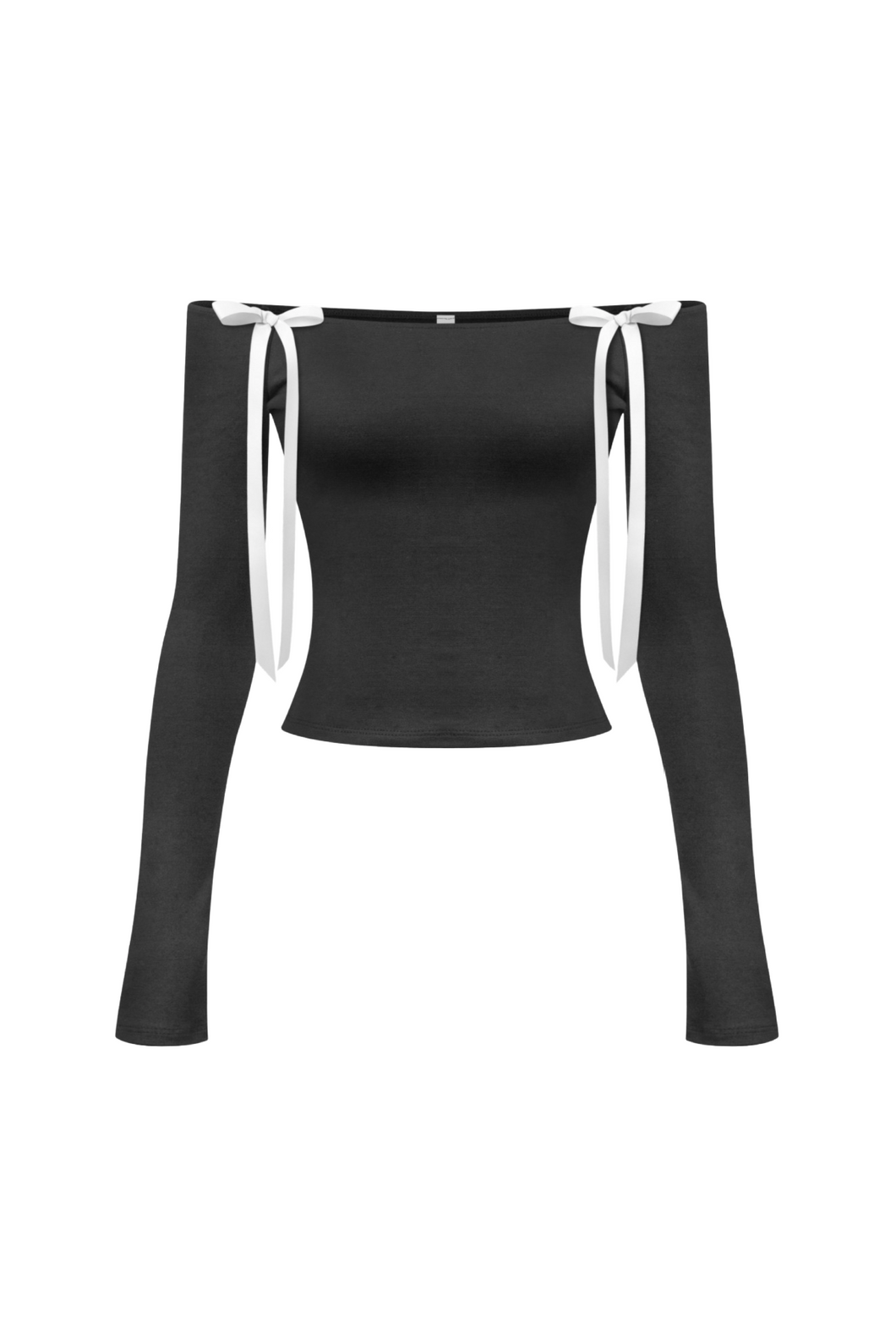 Jennings Off Shoulder Long Sleeve Top (Black)