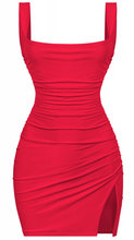 Load image into Gallery viewer, Dallas Side Slit Dress (Red)