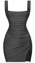 Load image into Gallery viewer, Dallas Side Slit Dress (Black)