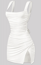 Load image into Gallery viewer, Dallas Side Slit Dress (White)